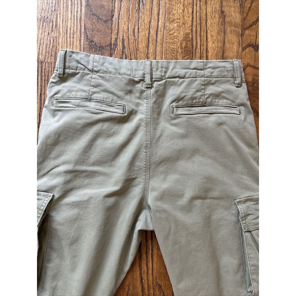 Zara Cargo Pants Women SZ 31 Olive Green Baggy Wide Leg Utility Y2K Military 90s - Picture 4 of 13